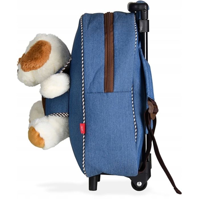 Рюкзак детский Perletti Toys Duff Dog з м''якою іграшкою на колесах, джинсовий (P13034) изображение 3