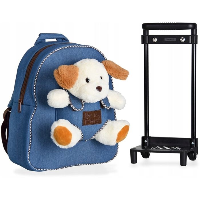 Рюкзак детский Perletti Toys Duff Dog з м''якою іграшкою на колесах, джинсовий (P13034) изображение 6