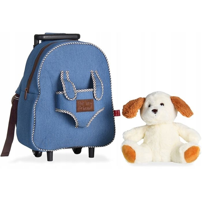 Рюкзак детский Perletti Toys Duff Dog з м''якою іграшкою на колесах, джинсовий (P13034) изображение 7