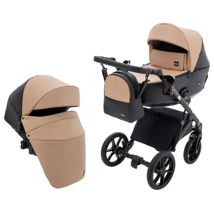 Коляска Bair 2 в 1 Bair Plus ECO BKP-18/15 капучино / чорний (680897)