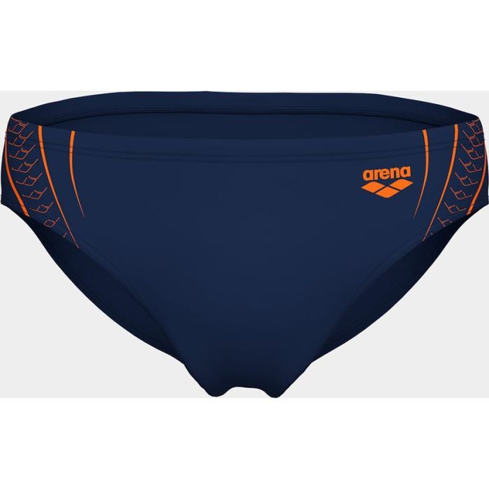 Плавки Arena Double Graphic Swim Briefs 010951-705 темно-синій, помаранчевий 80 (3468337766308) зображення 7