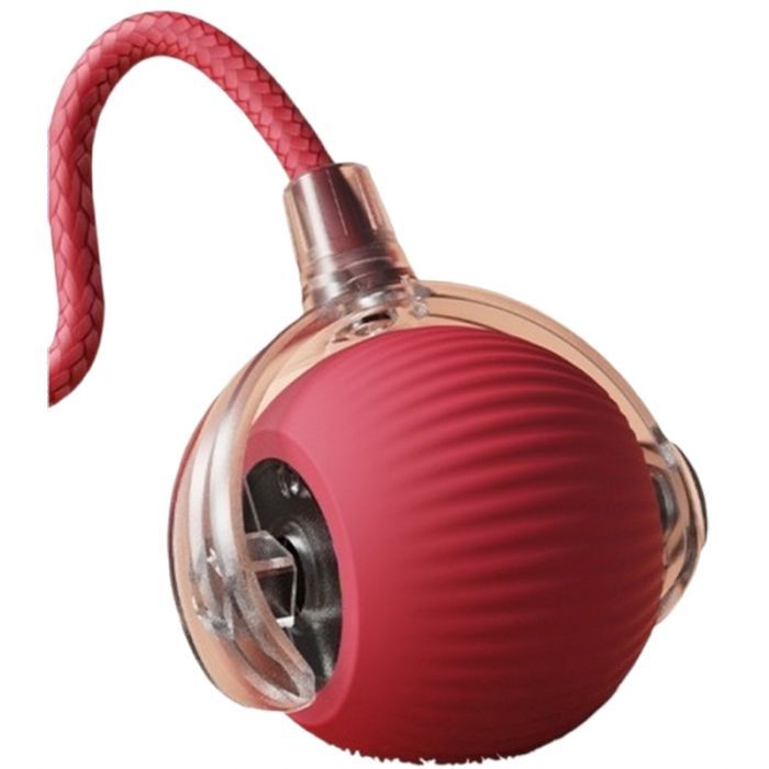 Игрушка для кошек Me&Pet Интерактивный мяч с веревкой красный (NMP-47R)