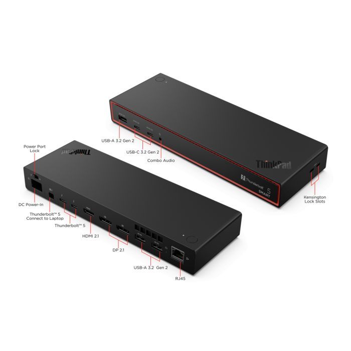 Порт-репликатор Lenovo ThinkPad Thunderbolt 5 Smart Dock 7500 (40BA0265EU) изображение 8