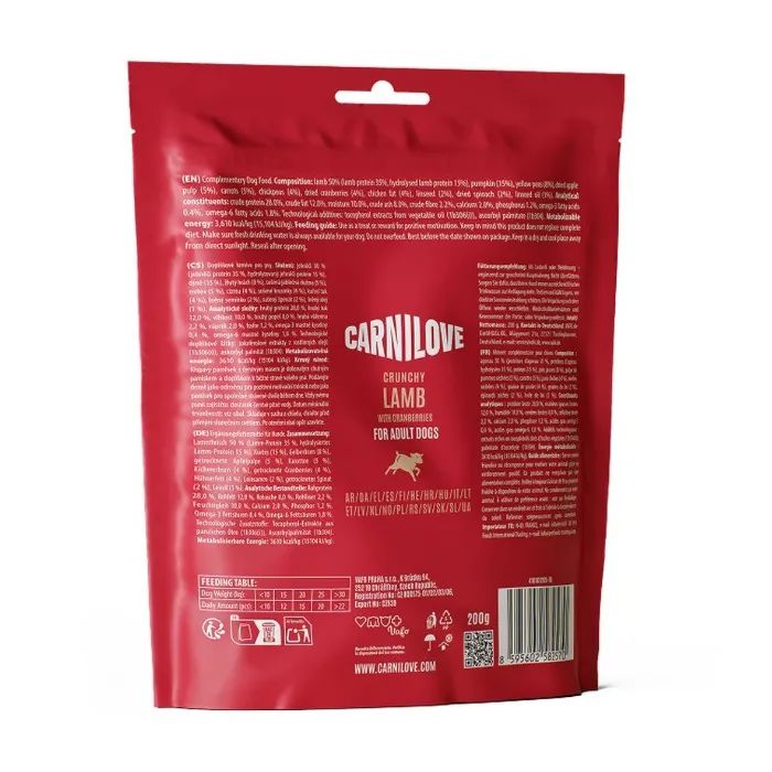 Ласощі для собак Carnilove Crunchy Snack Lamb with Cranberries 200 г (8595602582570) зображення 2