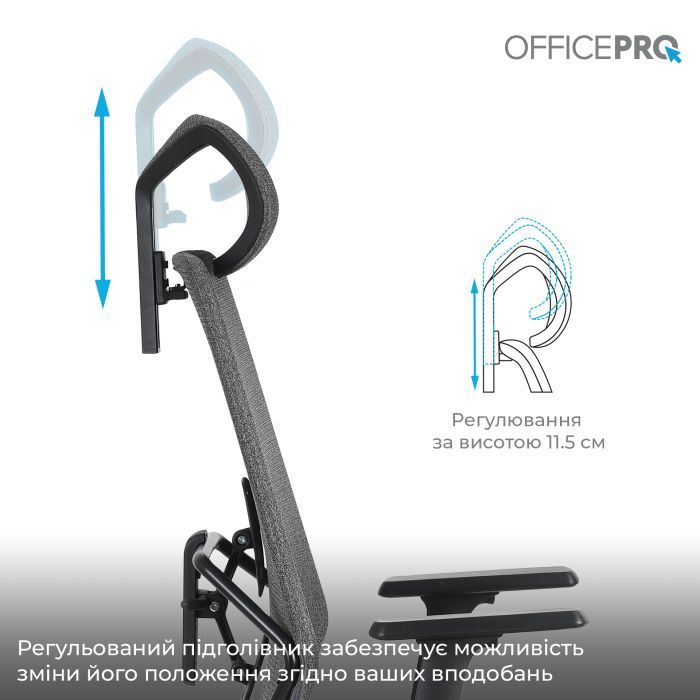 Офісне крісло OfficePro Fusion OC577B Black (OC577B) зображення 11
