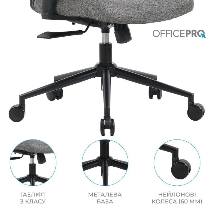 Офісне крісло OfficePro Fusion OC577B Black (OC577B) зображення 13