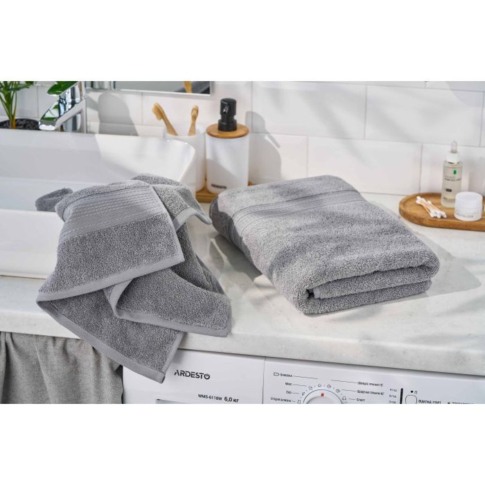 Полотенце Ardesto махровое SuperSoft 100% хлопок 50 х 90 см серый (ART2250SLP) изображение 9