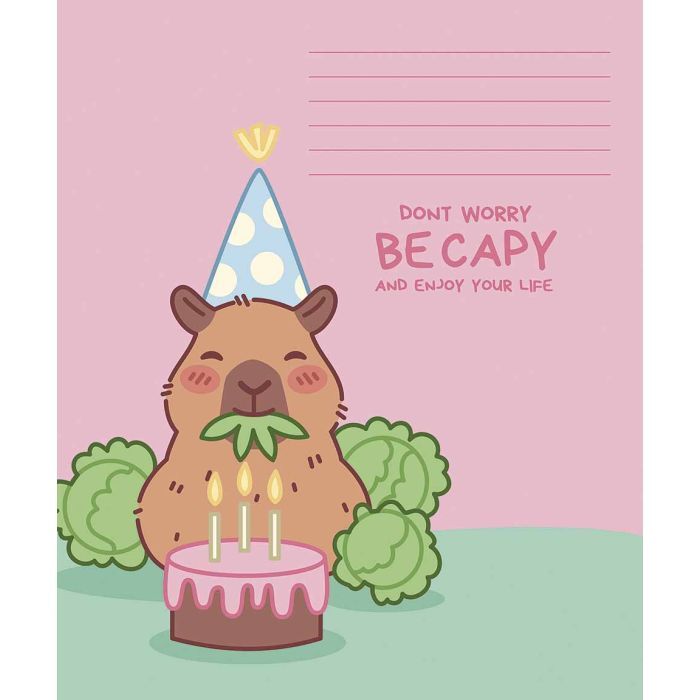 Зошит Школярик Capybaras 12 аркушів клітинка (012-3629K) зображення 2