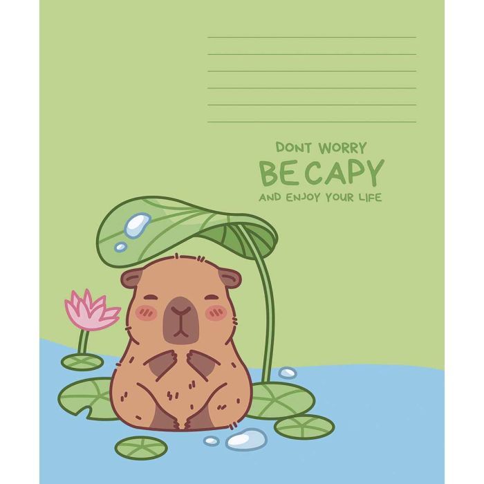 Зошит Школярик Capybaras 12 аркушів клітинка (012-3629K) зображення 5