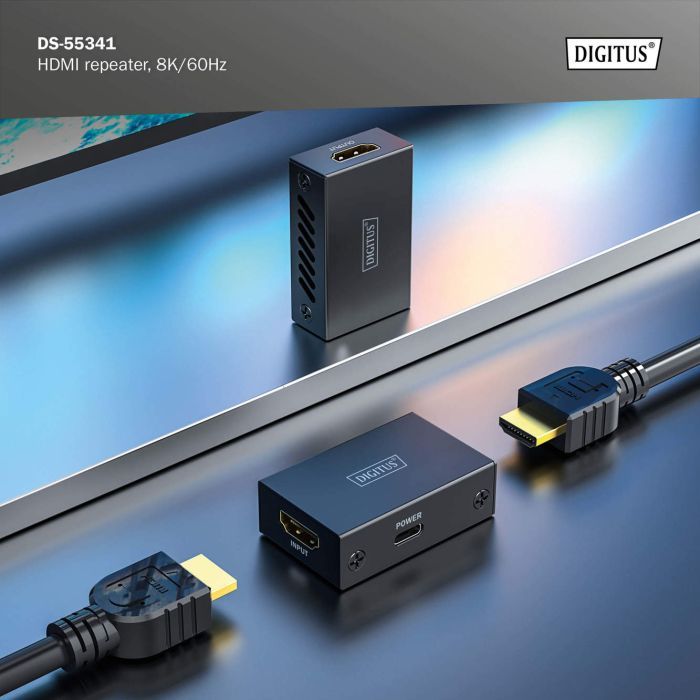 Адаптер HDMI extender 10m 8K60Hz/13m 4K60Hz repeater Digitus (DS-55341) зображення 2