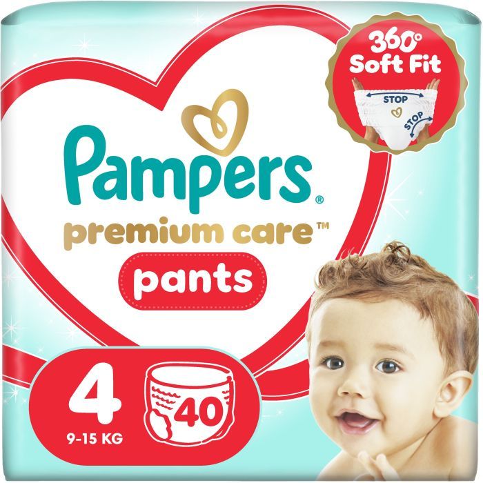 Підгузки Pampers Premium Care Pants Розмір 4 (9-14 кг) 40 шт (8006530320009)