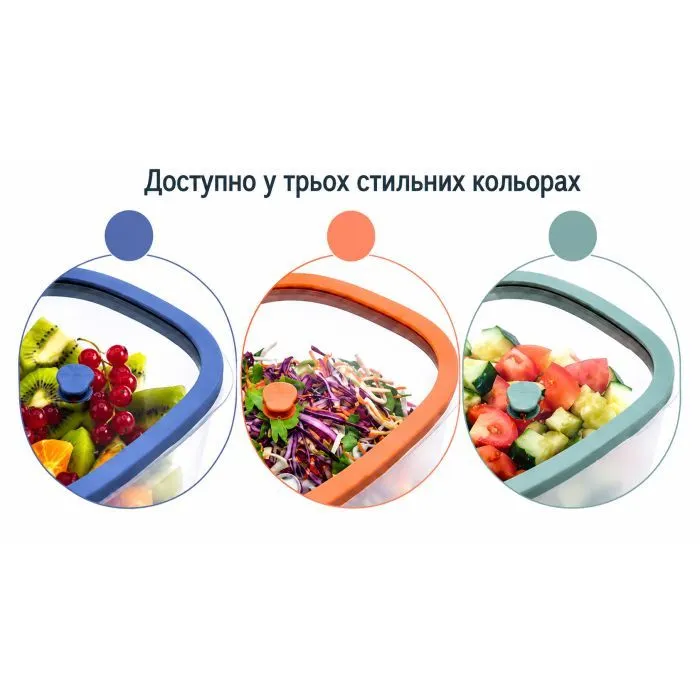 Харчовий контейнер Status Fresko Набір з 5-ти предметів + ручний вакуумний насос бузковий (177112) зображення 8