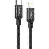 Дата кабель USB-C to Lightning 1.0m 3A 20W nylon X14 black HOCO (6931474752192)