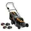 Газонокосарка GTM акумуляторна, 2×18V, 48см, самохідна, 2×4Ah, ЗП (BLM48-SP_KIT)