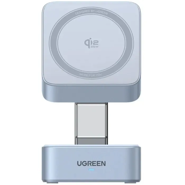 Зарядное устройство Ugreen W752 2-in-1 Magnetic Wireless Charger black (55960B) изображение 2