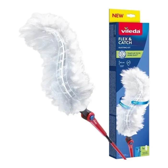 Щітка для прибирання Vileda Flex & Catch Для пилу з довгою ручкою (4023103257146)
