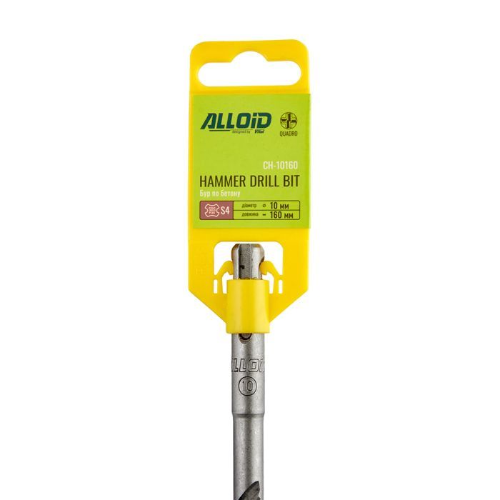 Бур Alloid по бетону, SDS-plus, S4 QUADRO, 14×160мм (CH-14160) изображение 3