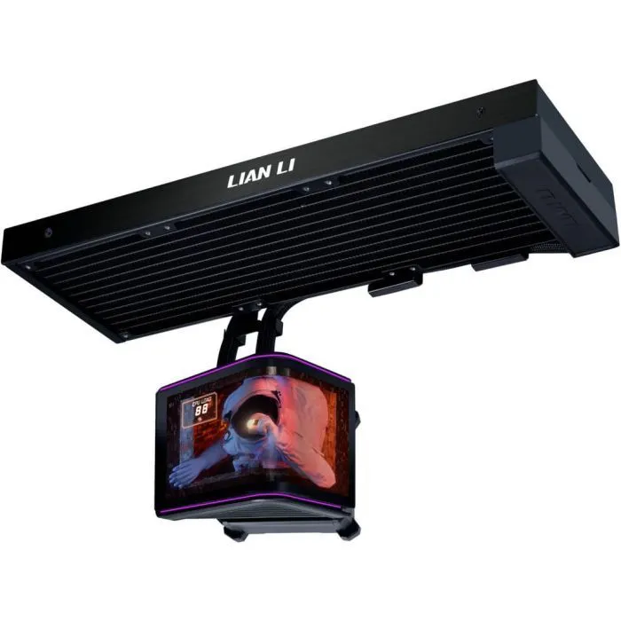 Система жидкостного охлаждения Lian Li Hydroshift II OLED Curved 360Fanless, Black (G89.GHS2OLDC36NB.00)