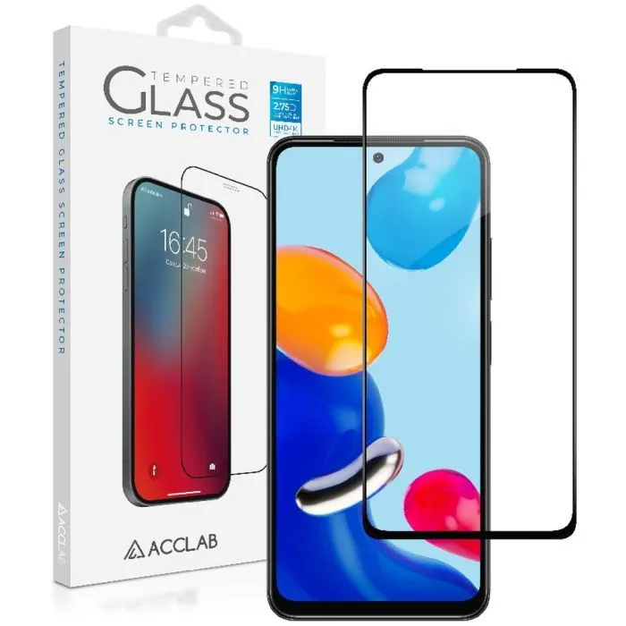 Скло захисне ACCLAB Full Glue Xiaomi Redmi Note 11 Pro Black (1283126522659) зображення 2