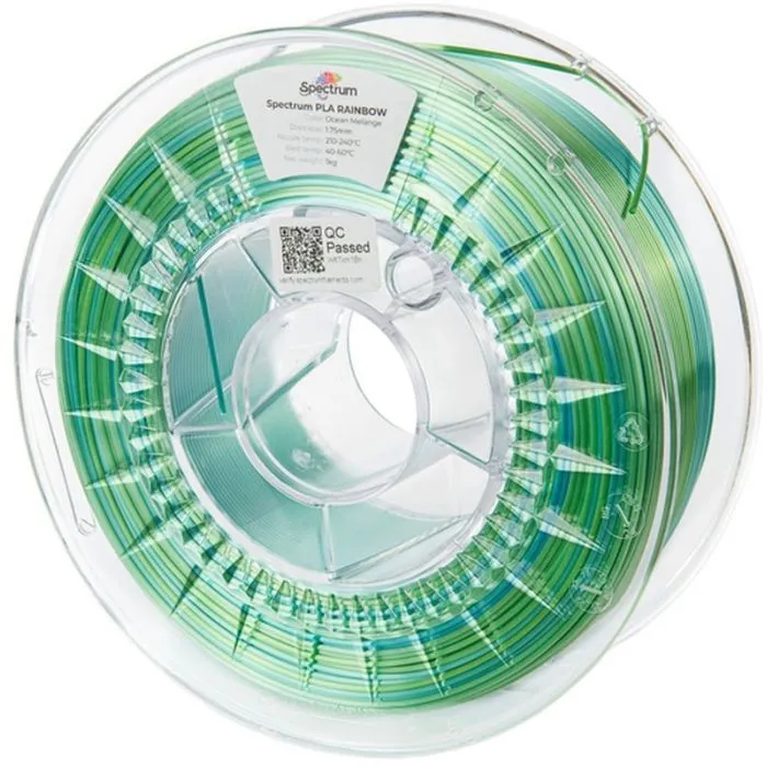 Пластик для 3D-принтера Spectrum PLA Silk Rainbow 1.75mm 1kg Ocean Melange (81018)
