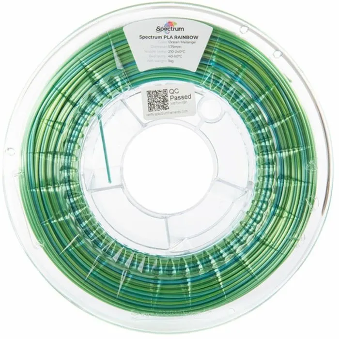 Пластик для 3D-принтера Spectrum PLA Silk Rainbow 1.75mm 1kg Ocean Melange (81018) зображення 3