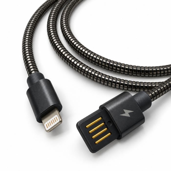 Дата кабель USB 2.0 AM to Lightning 1.0m 2.4A metal gold XoKo (XK-CTL-001-GD) зображення 3