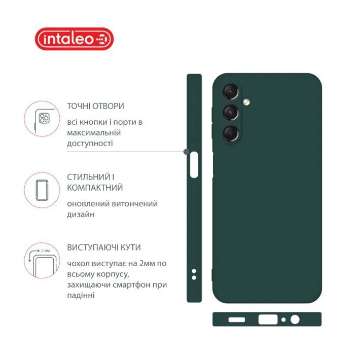 Чохол до мобільного телефона Intaleo Silicone Samsung Galaxy A24 Dark Green (1283126600081) зображення 4