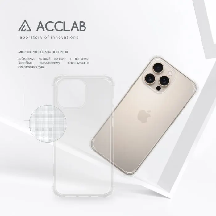 Чохол до мобільного телефона ACCLAB ShockProof Apple iPhone 16 Pro Max Transparent (1283126599156) зображення 5