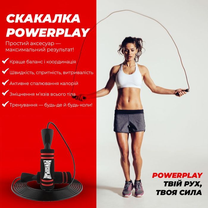 Скакалка PowerPlay 4213 Jump Rope 3m Blue (PP_4213_Blue) зображення 2