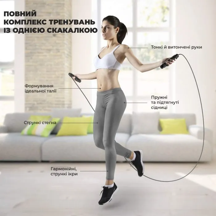 Скакалка PowerPlay 4213 Jump Rope 3m Red (PP_4213_Red) зображення 3
