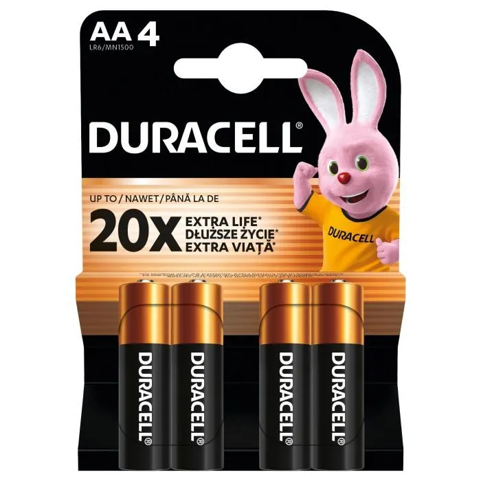 Батарейка Duracell AA лужні 4 шт. в упаковці (5000394052536 / 81551270) изображение 2