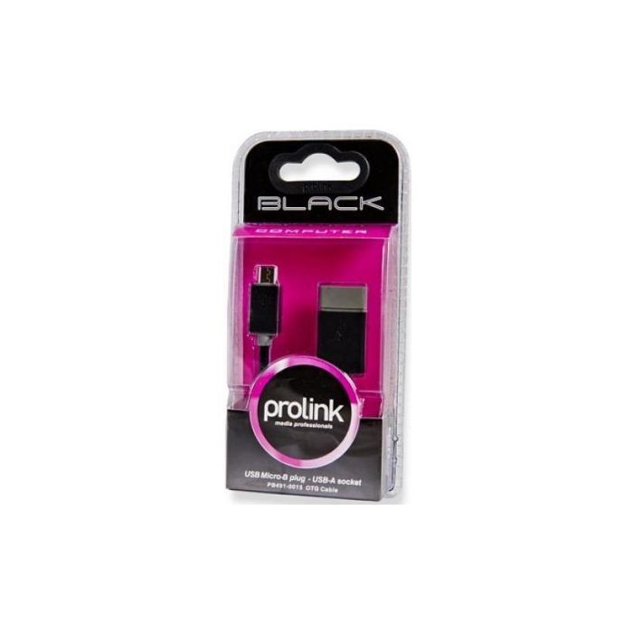 Дата кабель OTG USB 2.0 AF to Micro 5P 0.15m Prolink (PB491-0015) изображение 5