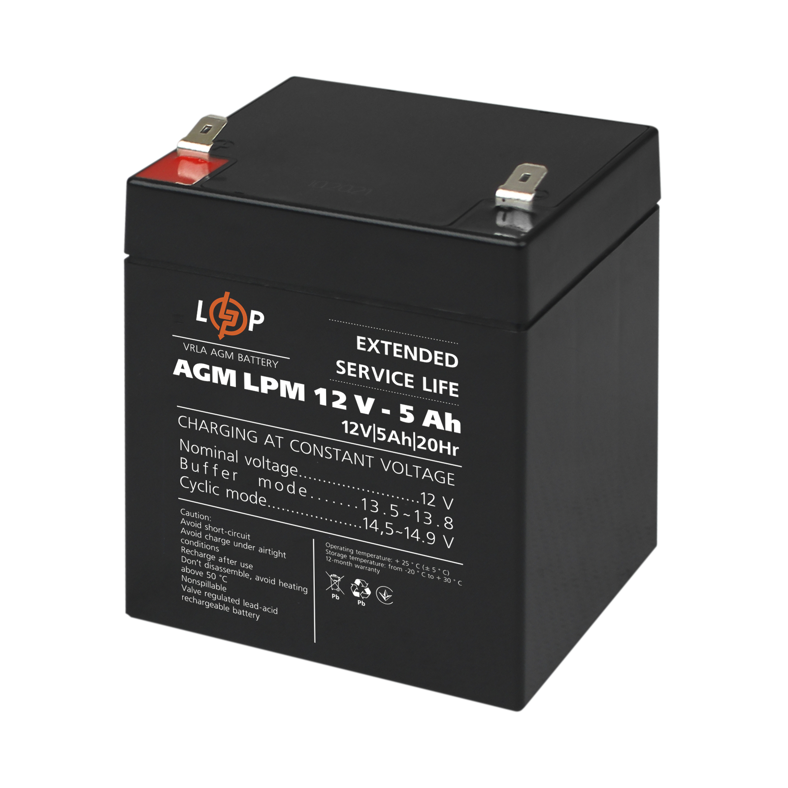 Батарея до ДБЖ LogicPower LPM 12В 5 Ач (3861)