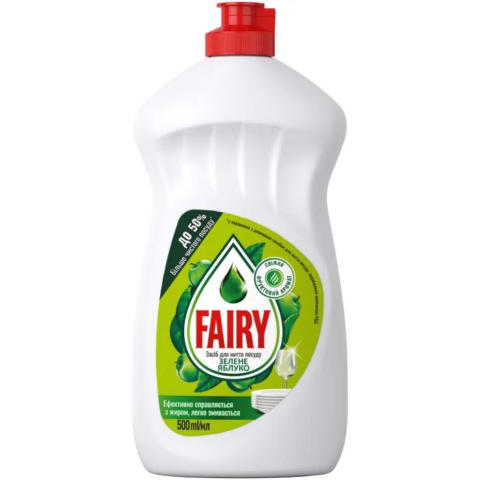 Средство для ручного мытья посуды Fairy Зеленое яблоко 1 л (5413149314139)