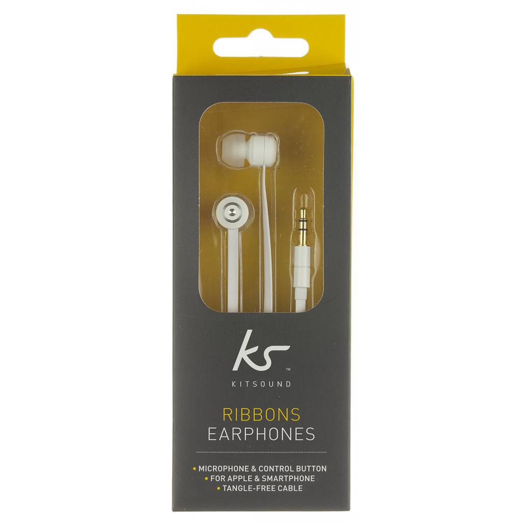 Навушники KitSound KS Ribbons In-Ear Earphones with Mic White (KSRIBWH) зображення 5