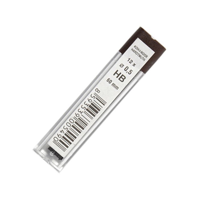 Грифель для механического карандаша Koh-i-Noor 4152.HB, 0.5 мм, 12шт (41520HB005PK)