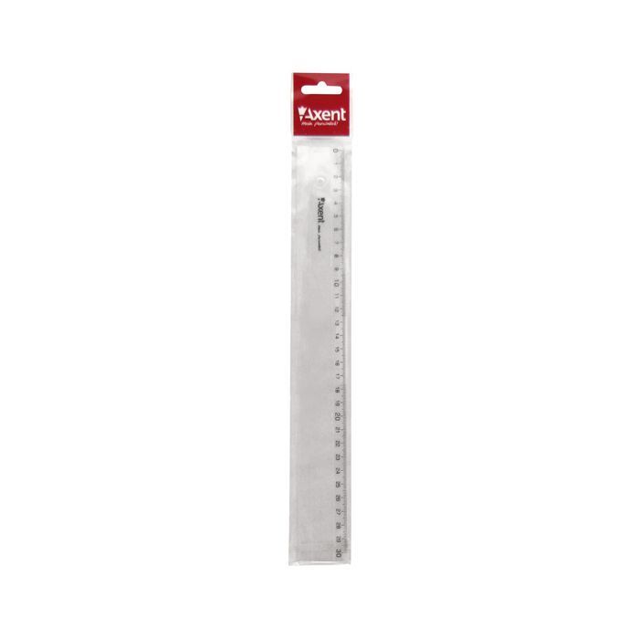 Лінійка Axent plastic, 30cm, clear (7330-А) зображення 2