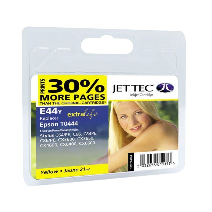 Картридж Jet Tec Epson Stylus C64/C84 Yellow (110E004404)