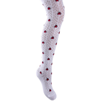 Колготки детские Bross с божьими коровками белые (12194-3-5G-white)