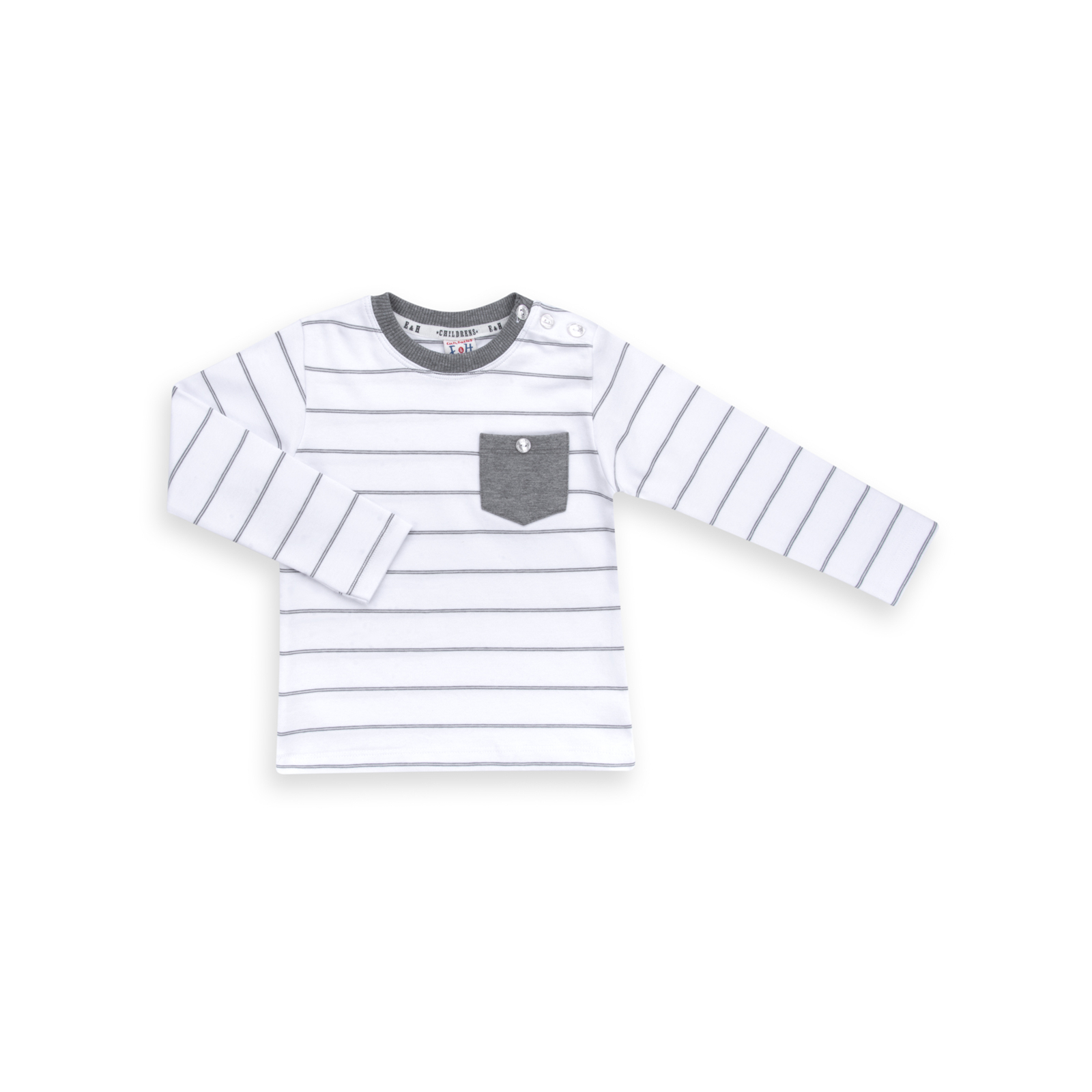 Набор детской одежды E&H в полосочку и с карманчиком (8999-74B-gray) изображение 2