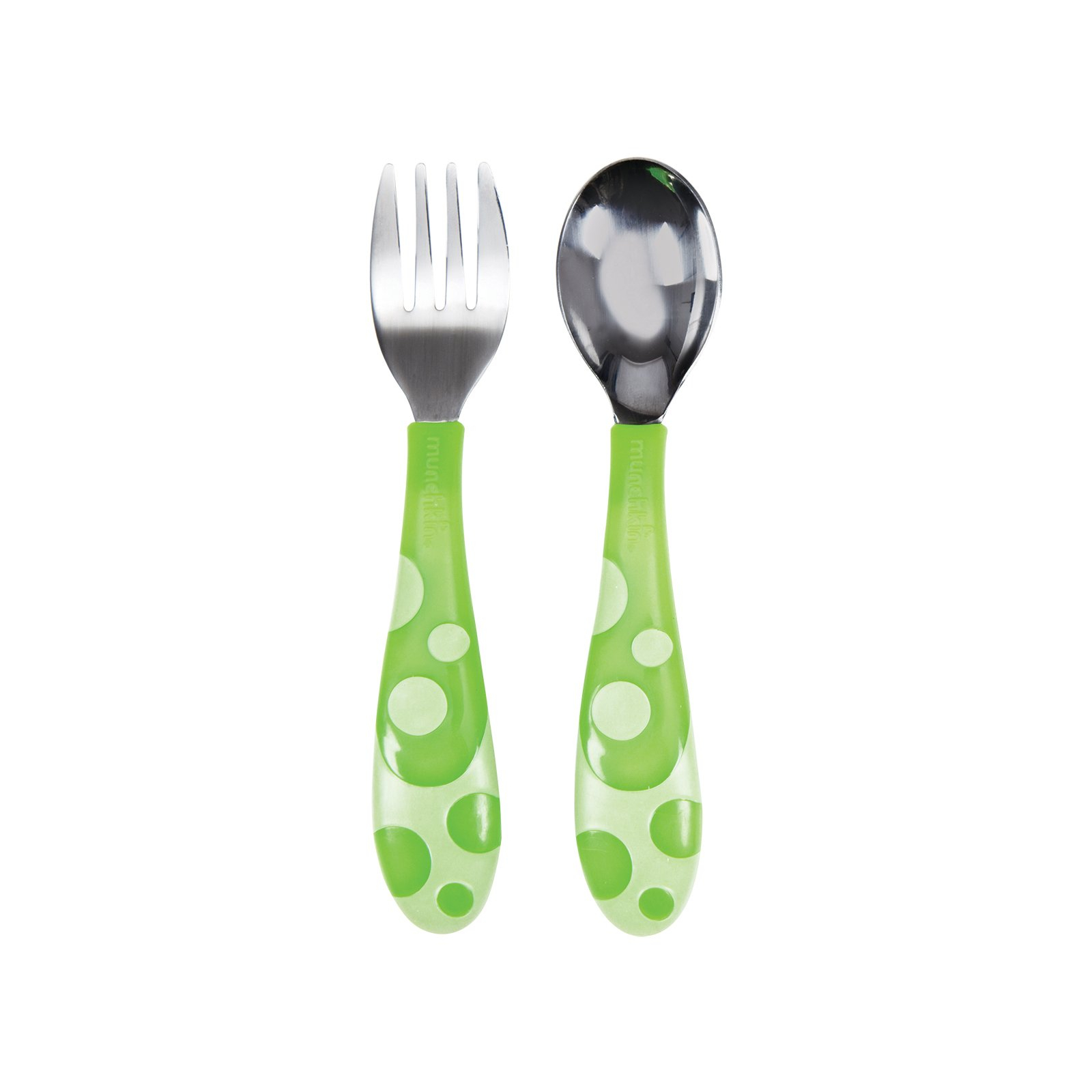 Набор детской посуды Munchkin Ложка + вилка зеленые (011404.03)