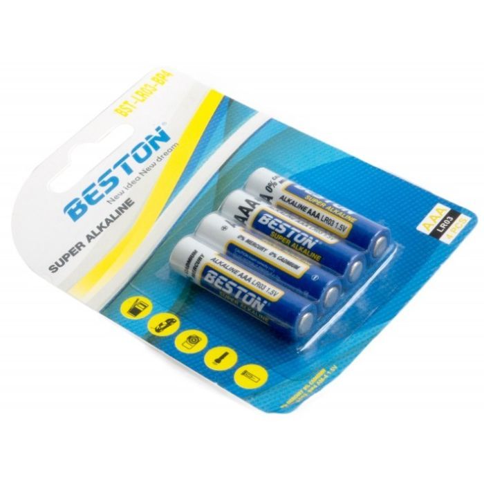 Батарейка Beston AAA 1.5V Alkaline * 4 (AAB1833) изображение 2