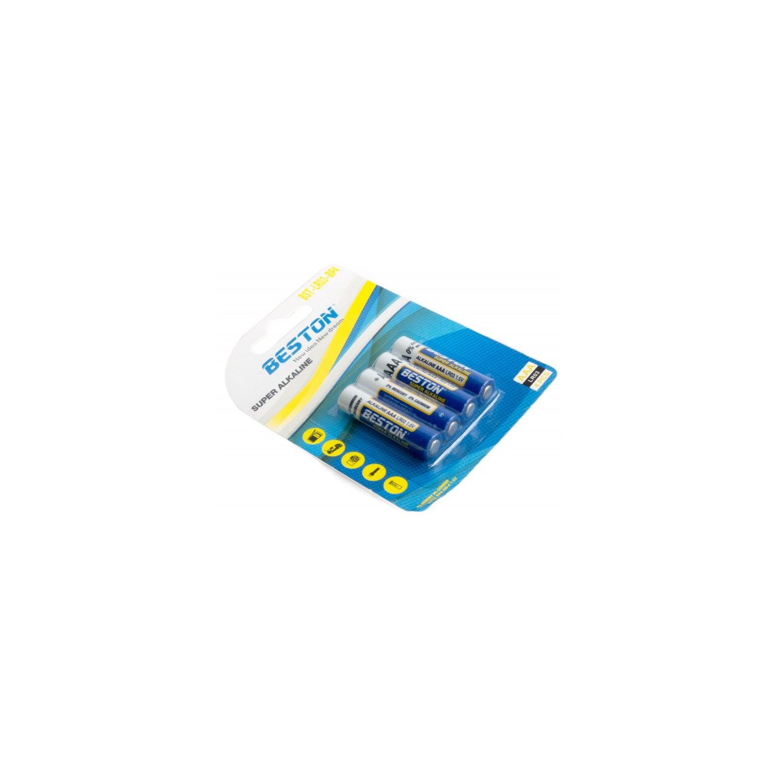 Батарейка Beston AAA 1.5V Alkaline * 4 (AAB1833) зображення 2