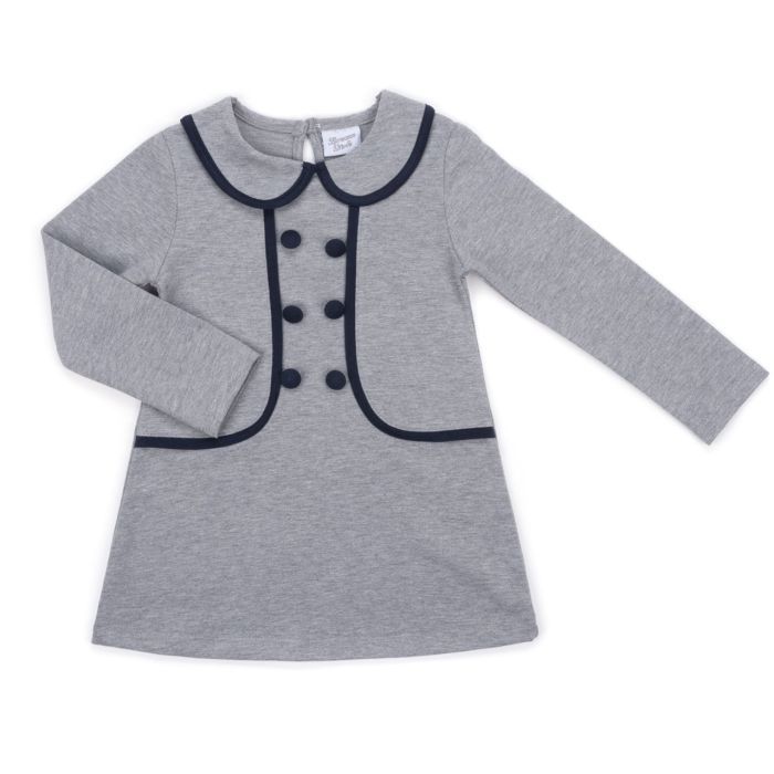 Платье детское Breeze с пуговичками (9680-92G-gray)