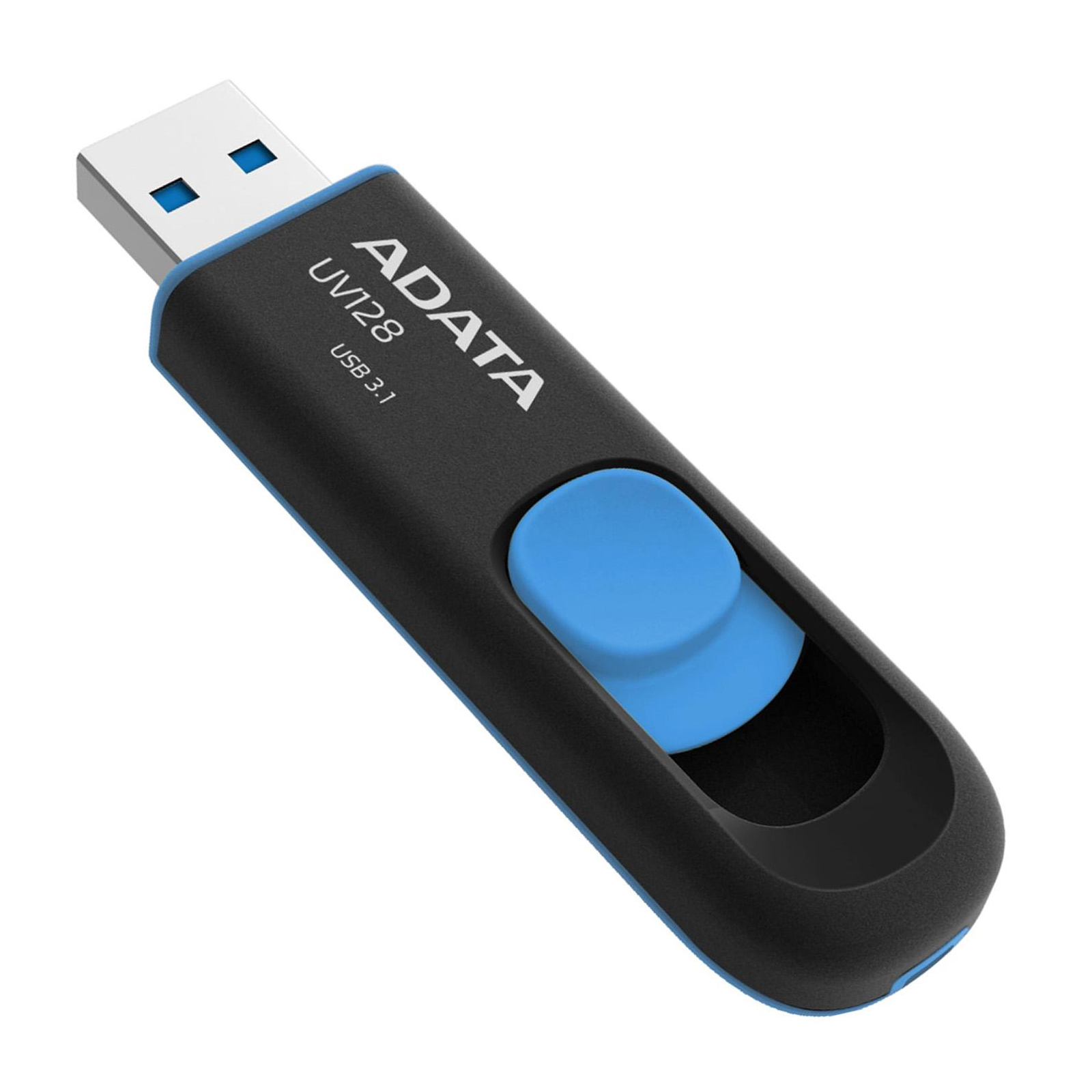 USB флеш накопичувач ADATA 32Gb UV128 black-blue USB 3.0 (AUV128-32G-RBE) зображення 4