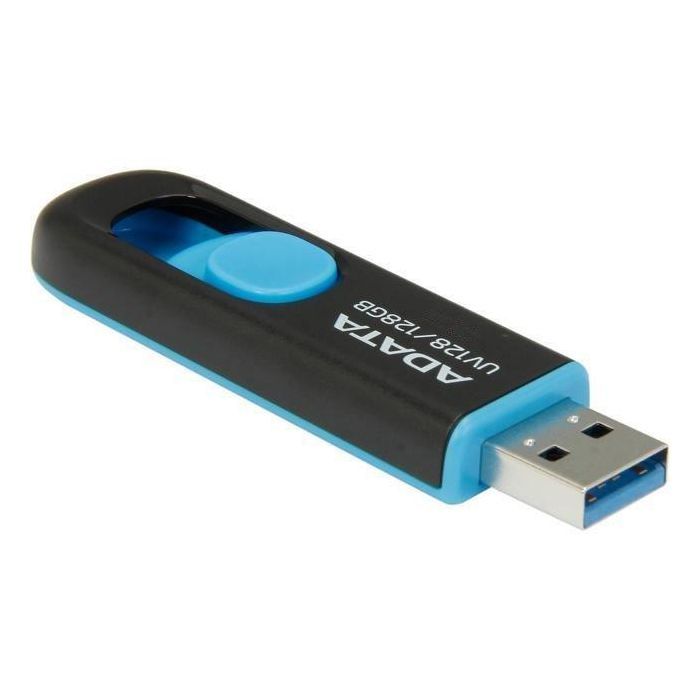 USB флеш накопитель ADATA 128GB UV128 Black/Blue USB 3.1 (AUV128-128G-RBE) изображение 5