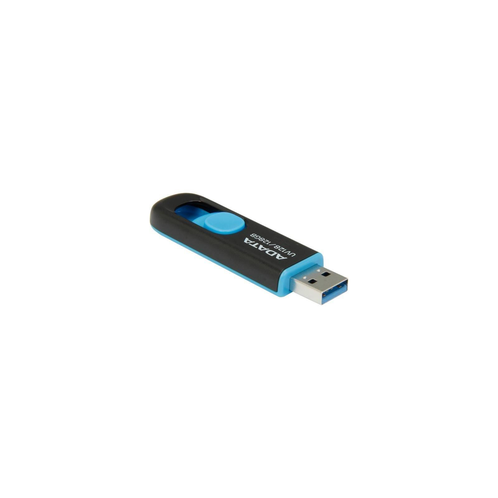 USB флеш накопитель ADATA 64Gb UV128 black-blue USB 3.0 (AUV128-64G-RBE) изображение 5
