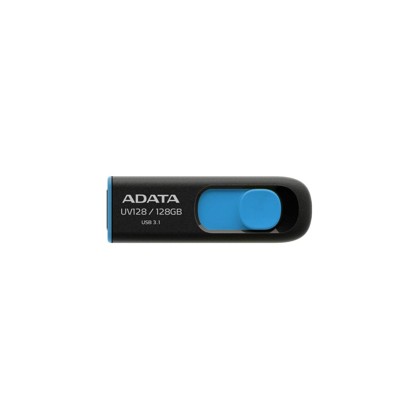 USB флеш накопичувач ADATA 128GB UV128 Black/Blue USB 3.1 (AUV128-128G-RBE)