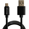 Дата кабель USB 2.0 AM to Micro 5P 1.0m Cu, 2.1A, Black Grand-X (MM-01B) изображение 2