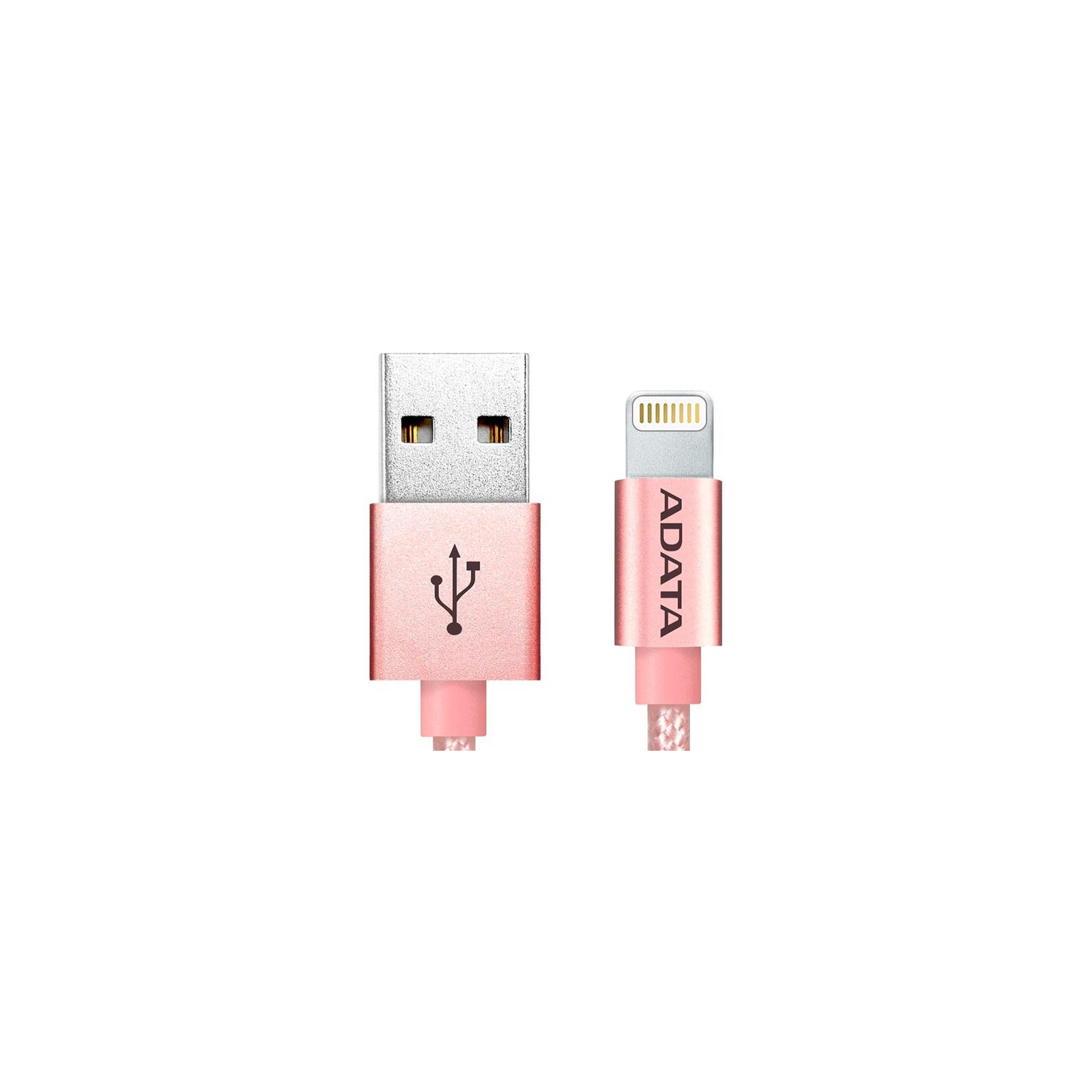 Дата кабель USB 2.0 AM to Lightning 1.0m MFI Rose Golden ADATA (AMFIAL-100CMK-CRG) изображение 2